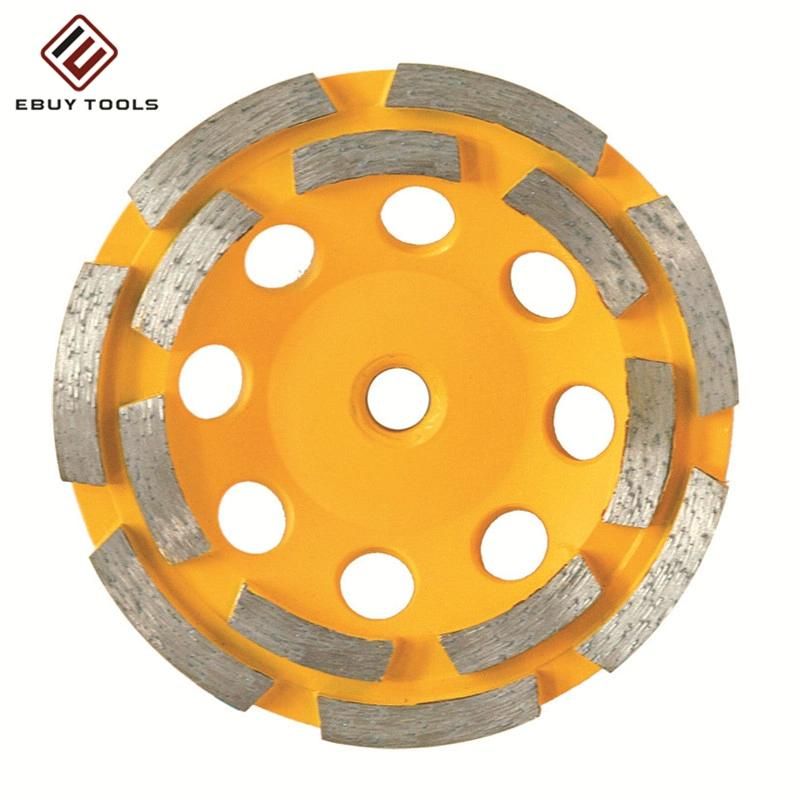 4 Inch 110mm Double Row Segment High Frequency Abrasive Metal Cutting Disc Diamond Cup Grinding Wheel