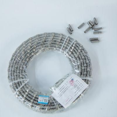 High Cutting Efficiency 8mm 9mm Diamond Rope Diamond Wire Saw for Stone Cutting