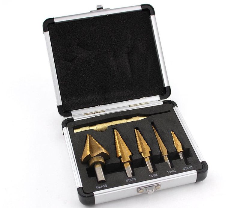 Titanium HSS Drill Bit Set Cone Hole Triangle Shank Step Drill Bit Power Tools