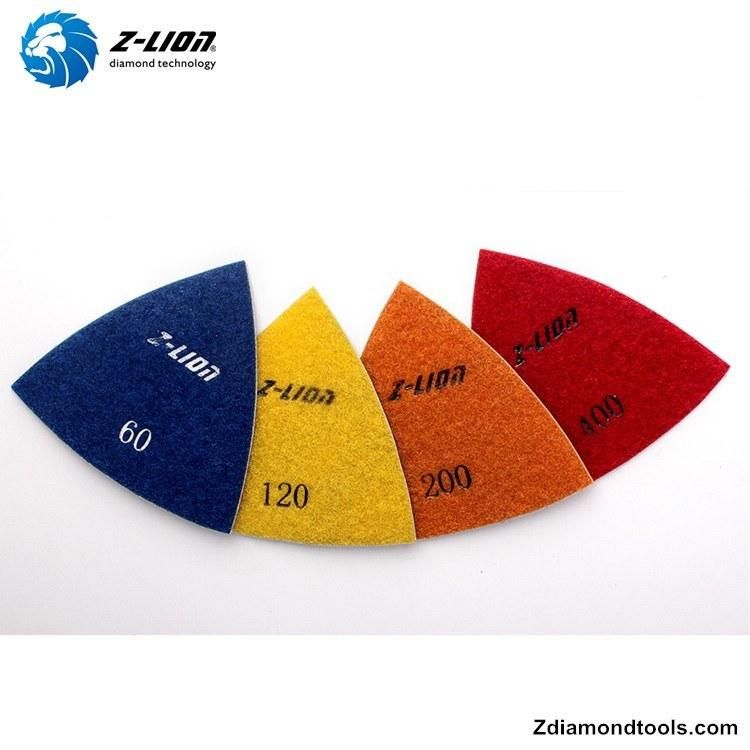 Vacuum Brazed Triangular Polishing Pad for Oscillating Tool Concrete Floor Corner Grinding