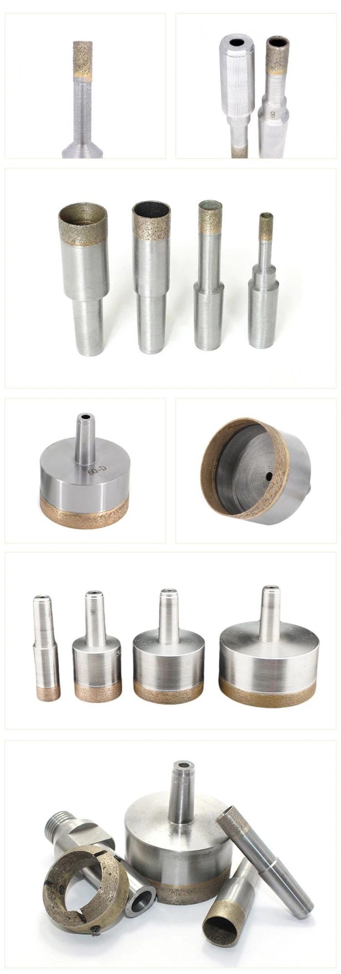 Taper Shank Diameter 5-100mm Diamond Drill Bits for Glass