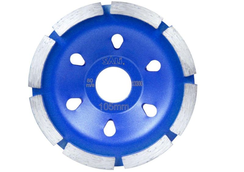 Sali Manufacture Single Row Sintered Diamond Grinding Cup Wheel