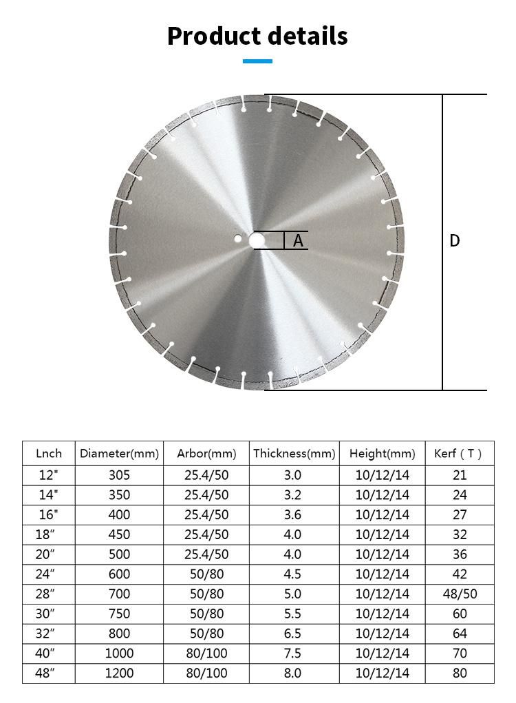 14 Inch Silent Granite Stone Cutting Circular Diamond Saw Blade