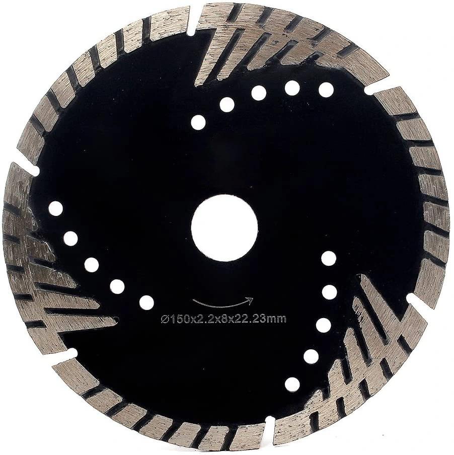 150mm 6" Trubo Triangle Potection Teeth Granite Saw Blades Stone Cutting Discs