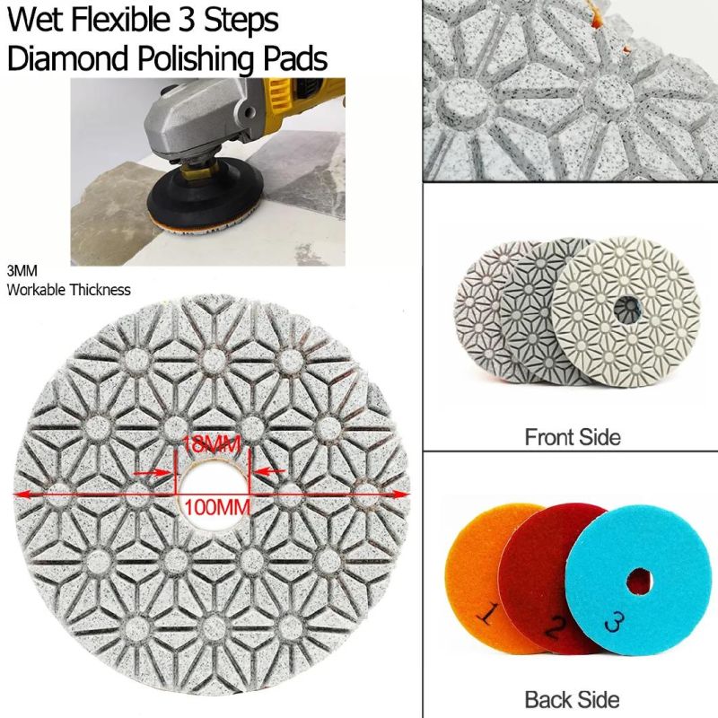 Diamond Polishing Pads Sanding Disc Three-Step for Marble