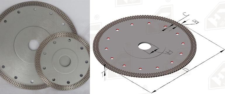 High Quality Cyclone Mesh Turbo Diamond Saw Blade/ Diamond Cutting Wheel