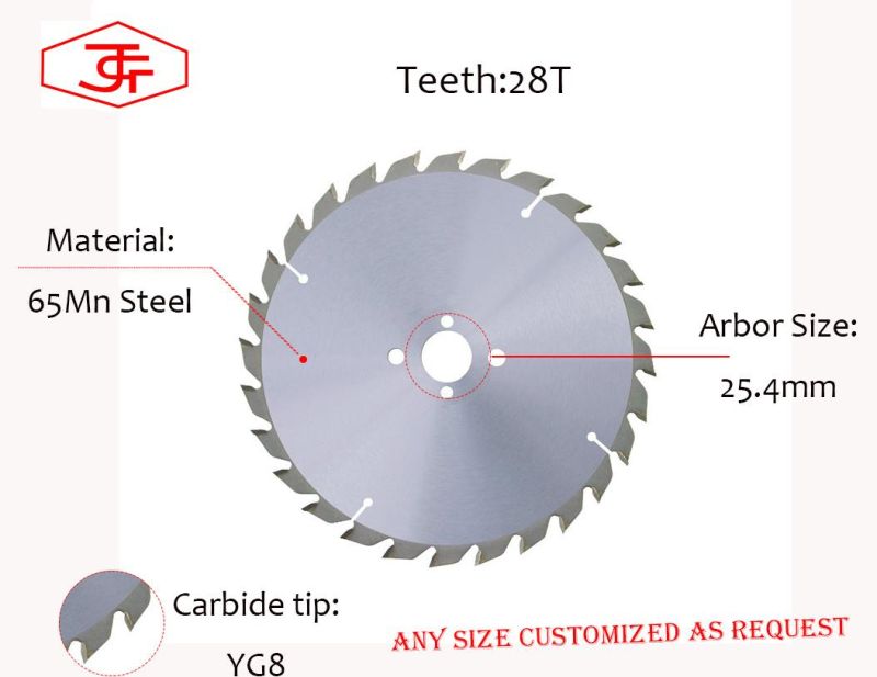 185mm 24 Teeth Tct Saw Blade for Cutting Wood