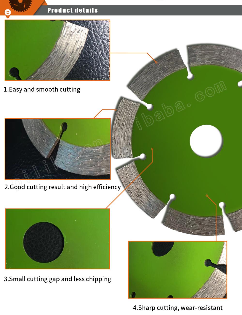 Diamond Wet Cutting Disc Segmented Saw Blade Granite Sandstone Cutting