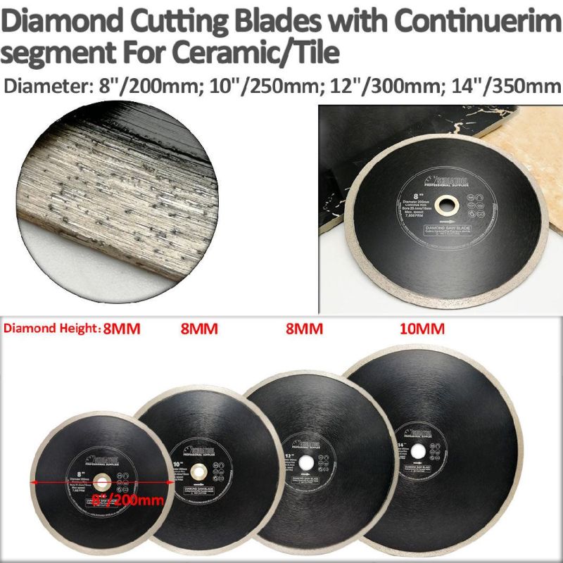 Professional Hot-Pressed Continue Rim Diamond Blade