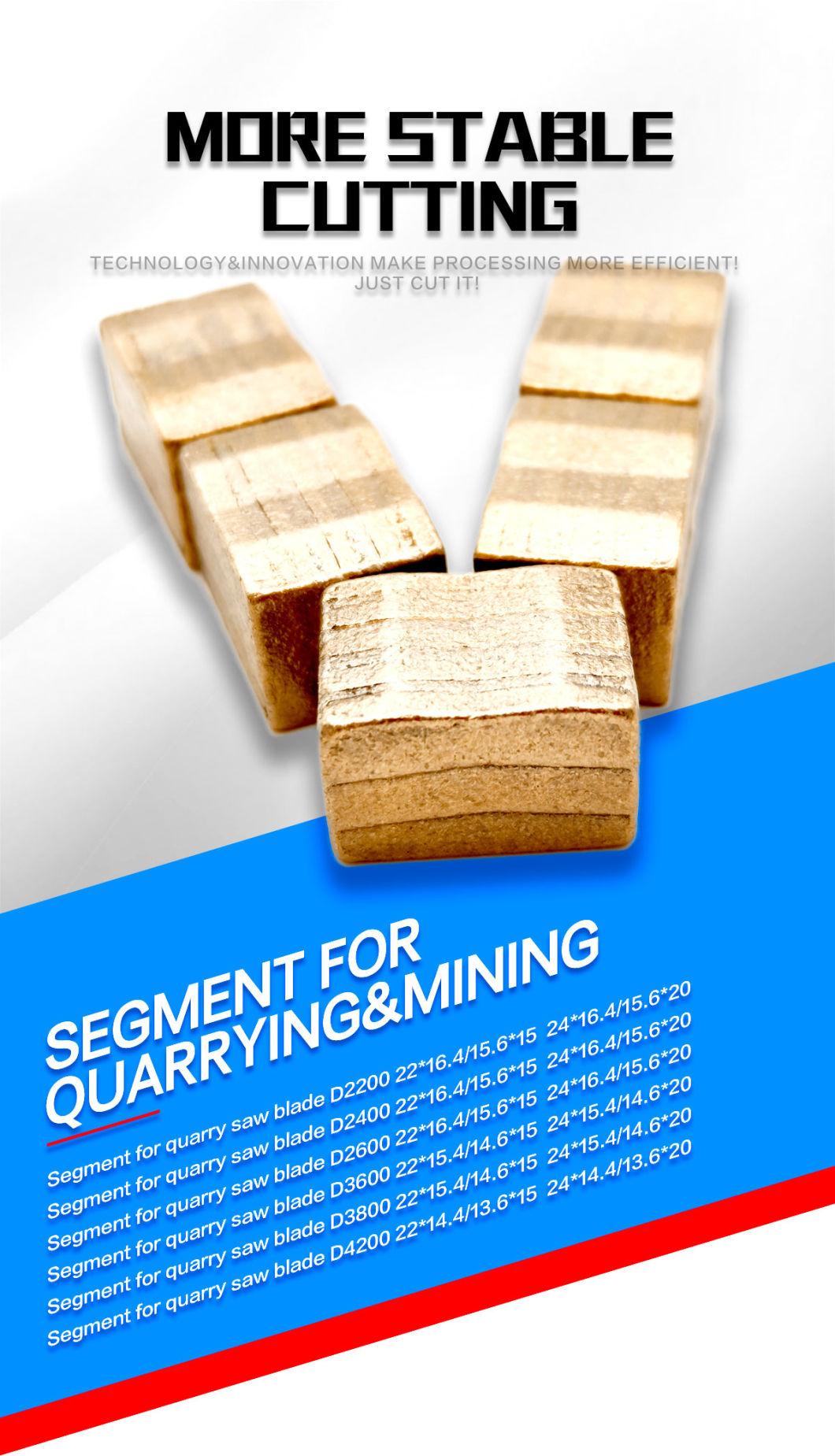 Stable Quality Performance Diamond Segment for Quarry with Smooth Cutting