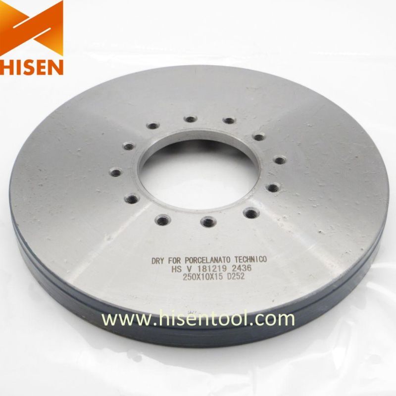 250X10X20mm Diamond Wet Metal Squaring Wheel for Keda Machine