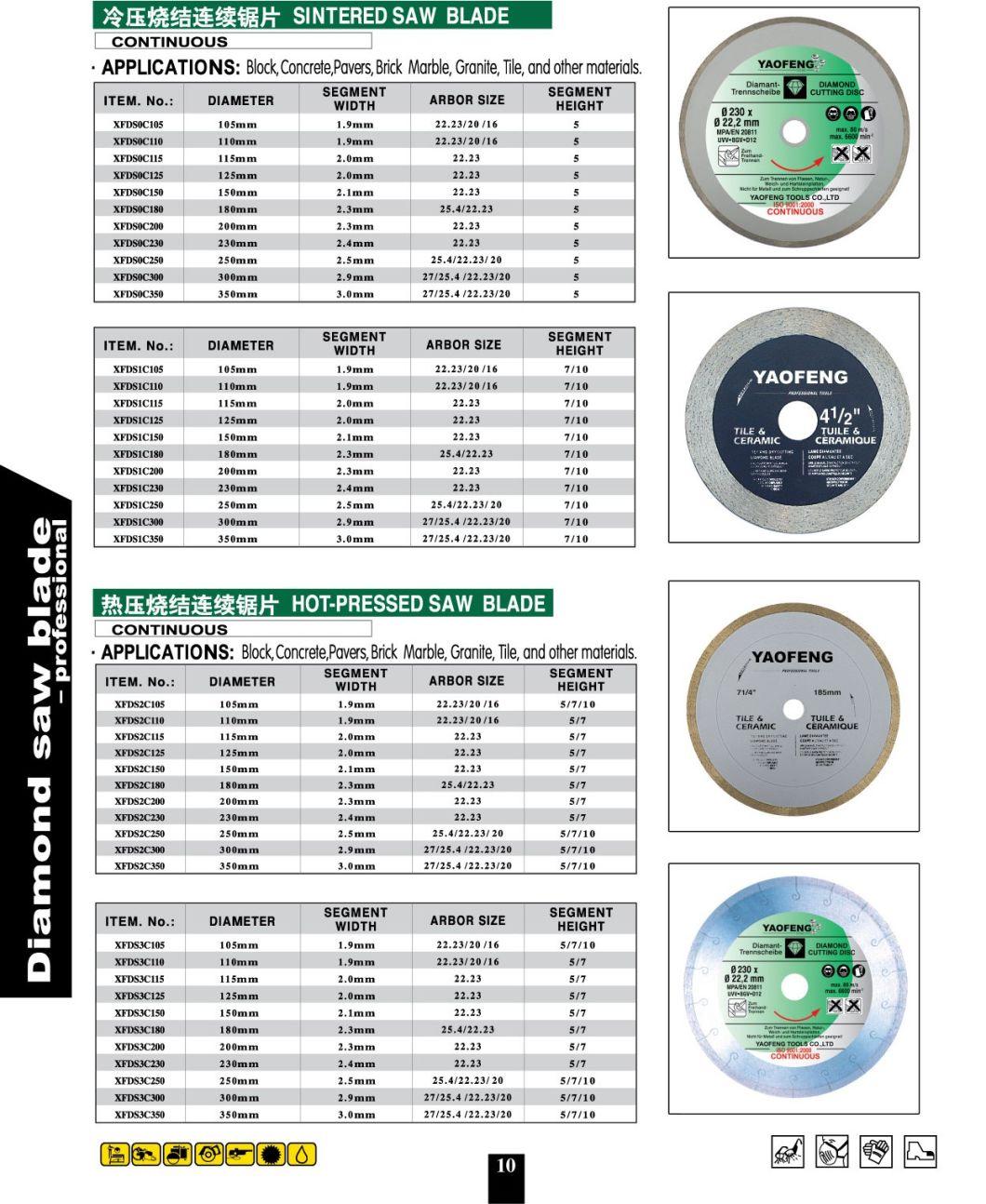 High Quality Continuous Diamond Cutting Blade Disc