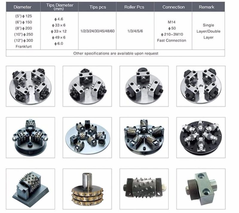 Vacuum Brazed Scratching Bush Hammer Roller