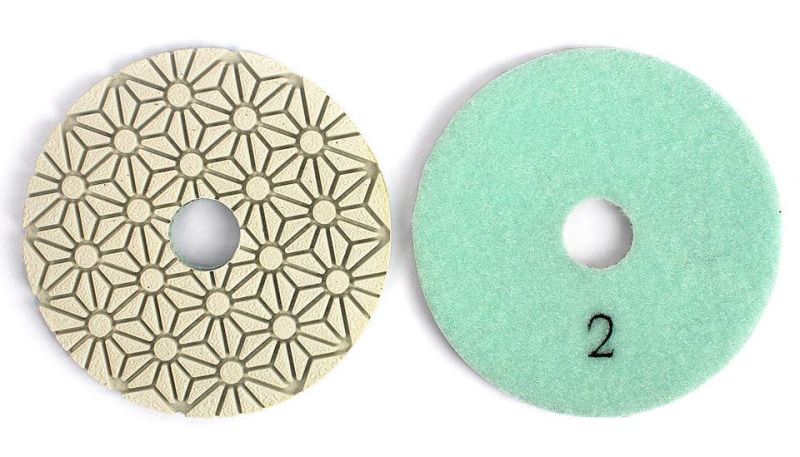 5" Diamond 3 Steps Dry Polishing Pads for Stone Marble Granite Quartz