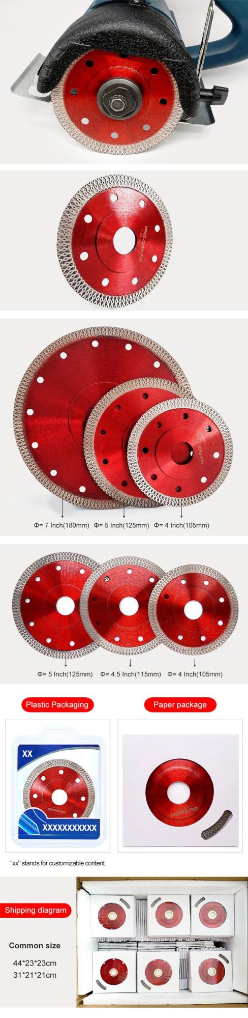 Super Thin Diamond Cutting Blades for Granite and Ceramic