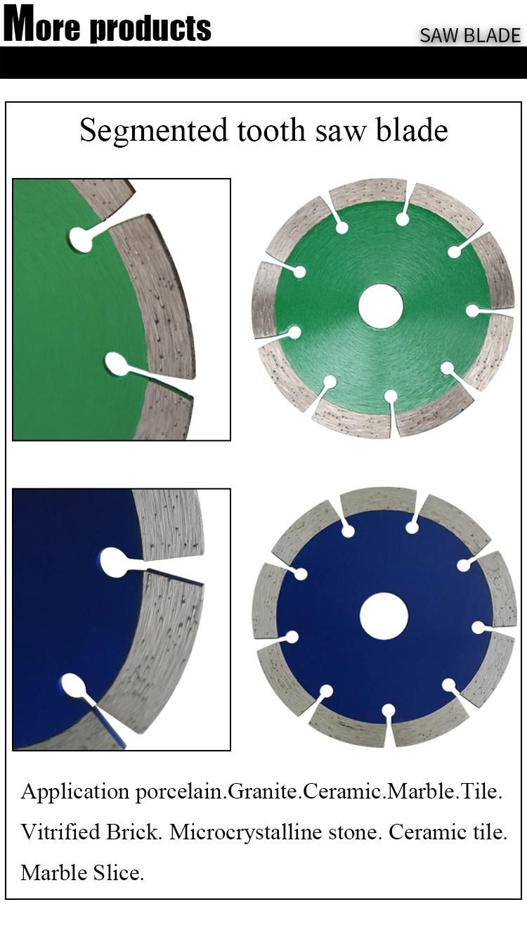 125X22.23mm Hot Press Sintered Diamond Saw Blade with Protective Teeth for Cutting Concrete Stone