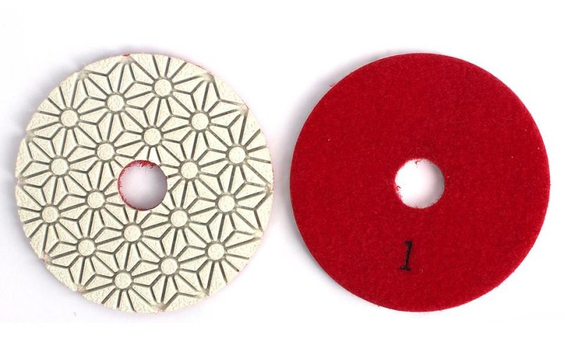 White 3 Step Pad Stone Granite Marble Abrasive Disc Pad Diamond Tools