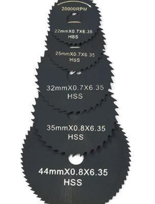 HSS Mini Circular Saw Blade with 6 PCS Set with Streight Shank Mandrel