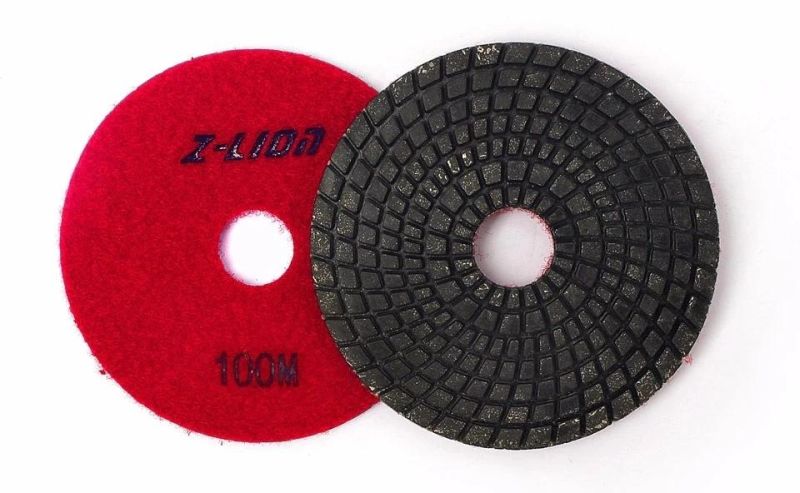 Diamond Metal Filling Resin Bond Flexible Wet Polishing Pad for Stone