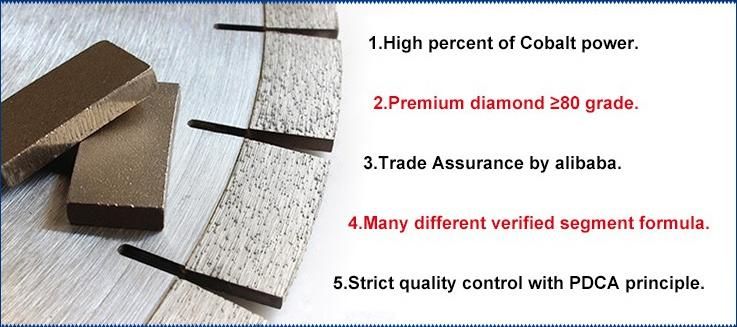 Good Qualtiy Diamond Segment for Mexico Stone