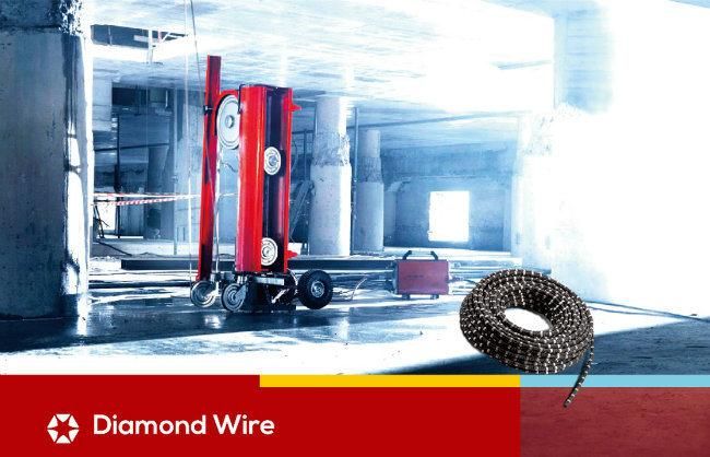 Steel Cutting Diamond Wire Saw with Electroplated Beads