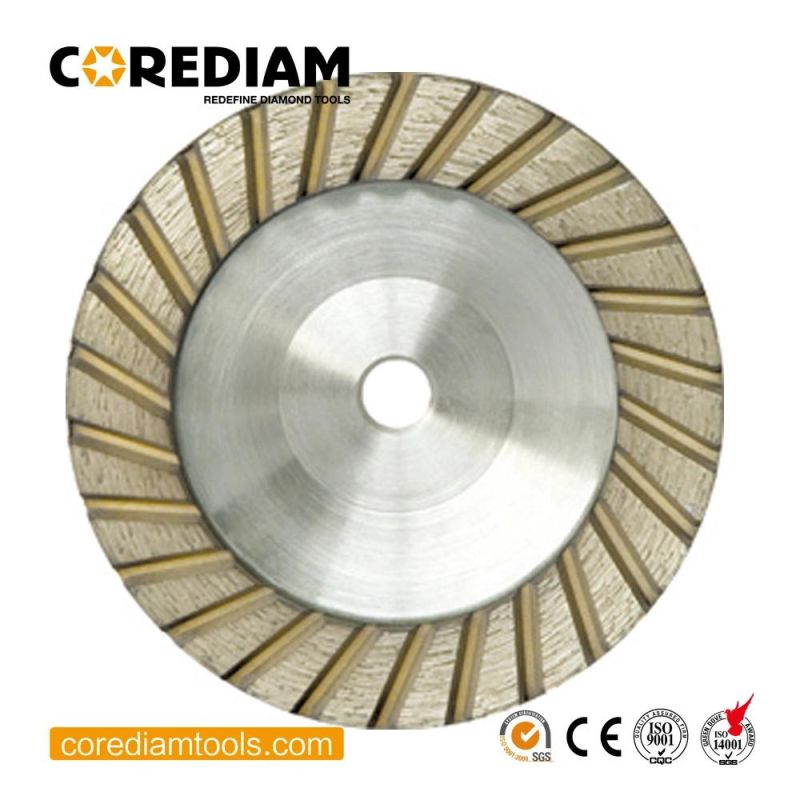 100mm/4-Inch Diamond Grinding Cup Wheel with Light Steel Core for Natural Stone in All Size/Aluminium Turbo Grinding Cup Wheel/Diamond Tools