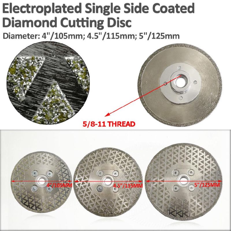 High Quality 125mm Single Side Coated Diamond Disc Granite Cutting Tools Electroplated Diamond Circular Saw Blade