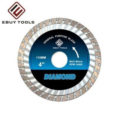 Hot Sale Ebuy Turbo Wave Diamond Saw Blade Silent Tools for Ceramic Marble Concrete Cutting