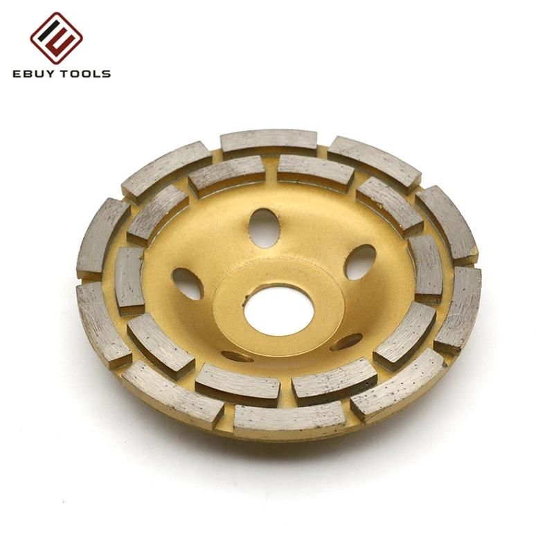 5in/125mm Diamond Turbo Row Grinding Cup Wheel for Concrete Masonry Granite Marble