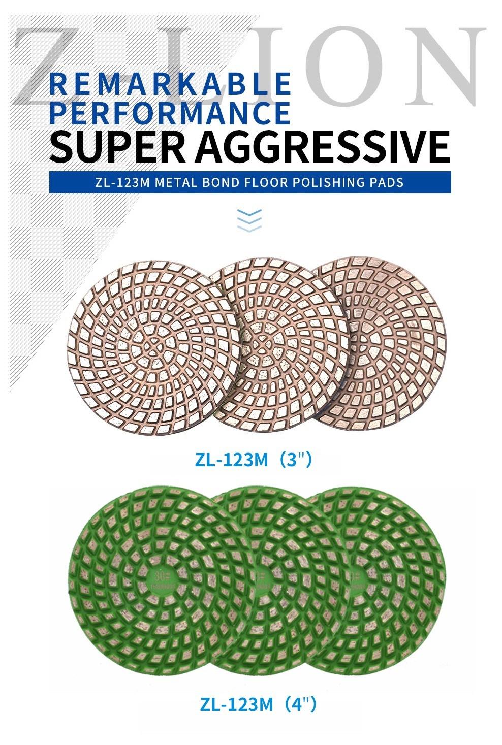 4inch Diamond Metal Grinding Pads for Concrete Floors Polishing