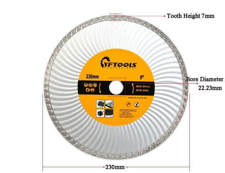 230mm Turbo Wave Diamond Saw Blade for Concrete