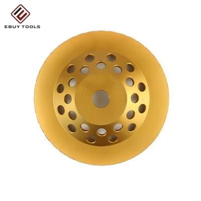 4.5&quot;/115mm Segmented Diamond Turbo Grinding Cup Wheel for Concrete Arbor 7/8&quot;