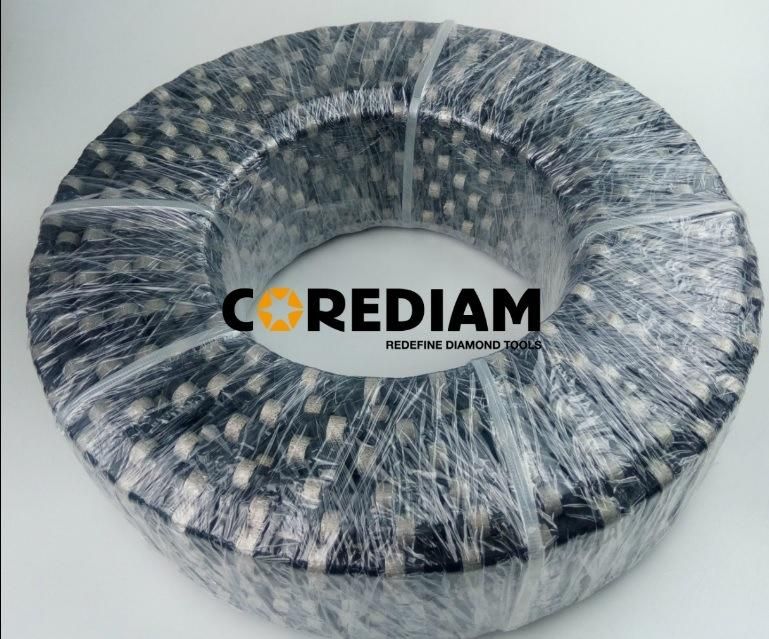 11.5mm Rubber Coated Diamond Wire Saw for Reinforce Concrete Cutting