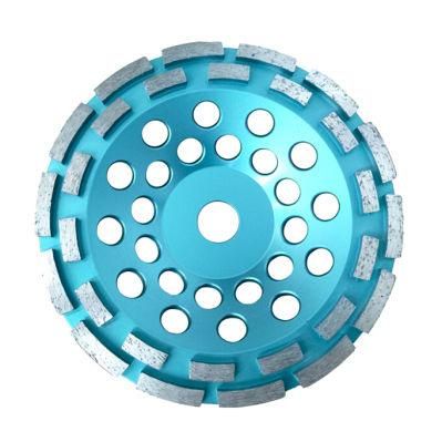 Diamond Double Row Disc Concrete Grinding Sintered Diamond Floor Grinding Cup Wheels Diamond Polishing Cup Wheels for Machines
