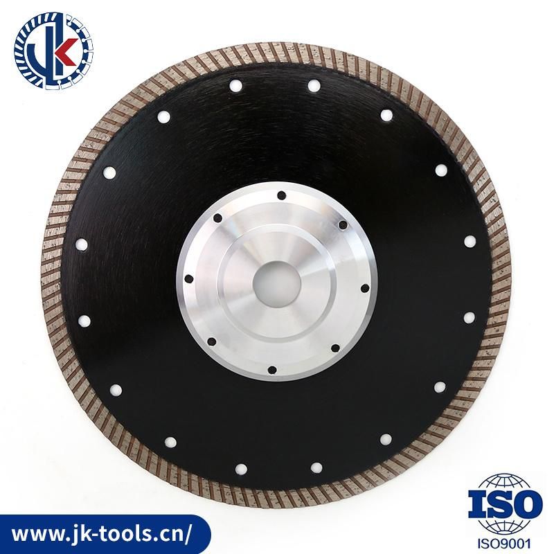 Made in China Hot Pressed Sintered Turbo Diamond Saw Blade with Flange for Stone Cutting