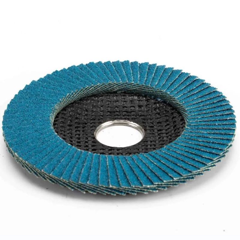 Hot Sale 4inch Aluminia Zironia Blue Flap Disc