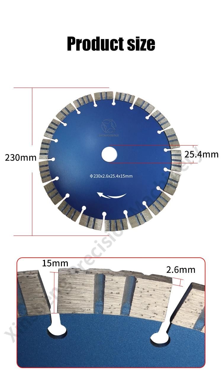 Fast Cutting Stone Cutting Disc Segmented Diamond Saw Blades for Marble Cutting