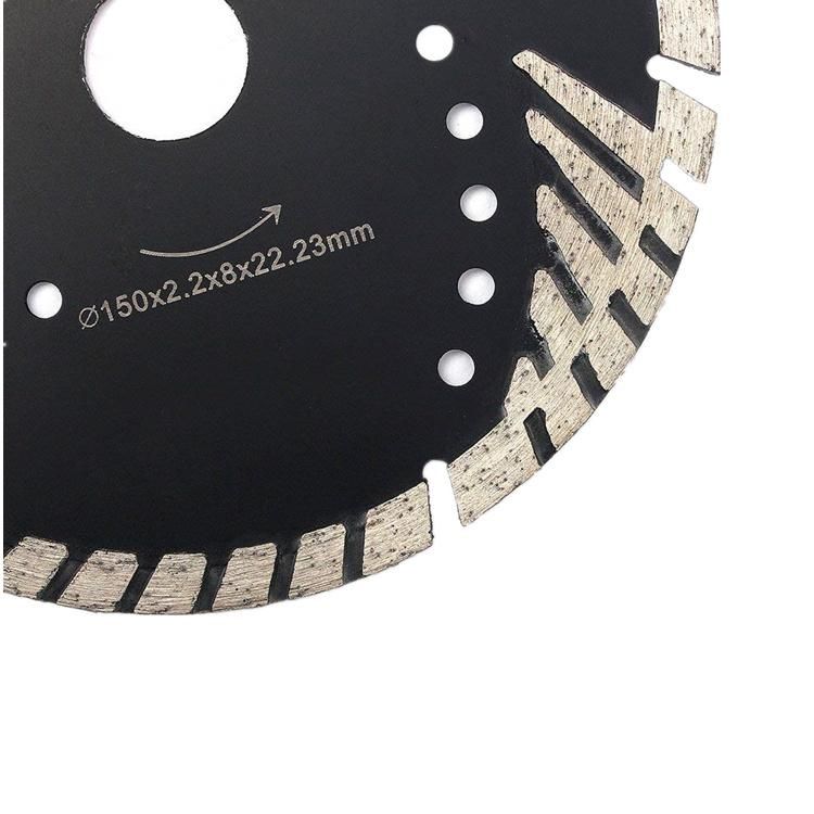 Diamond Saw Blade with Protective Teeth for Cutting Granite