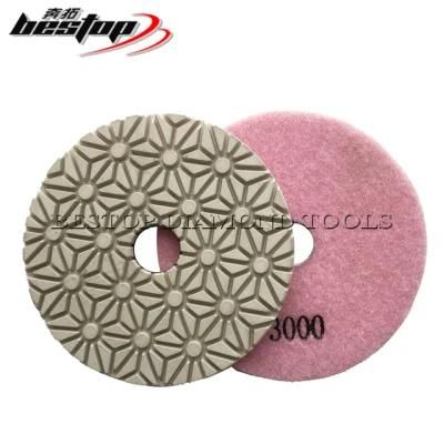 4 Inch Flexible Diamond Wet Engineered Stone Polishing Pad