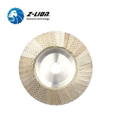 Z-Lion Electroplated Diamond Flap Grinding Wheel Disc for Granite Marble Sandstone Quartz Stone