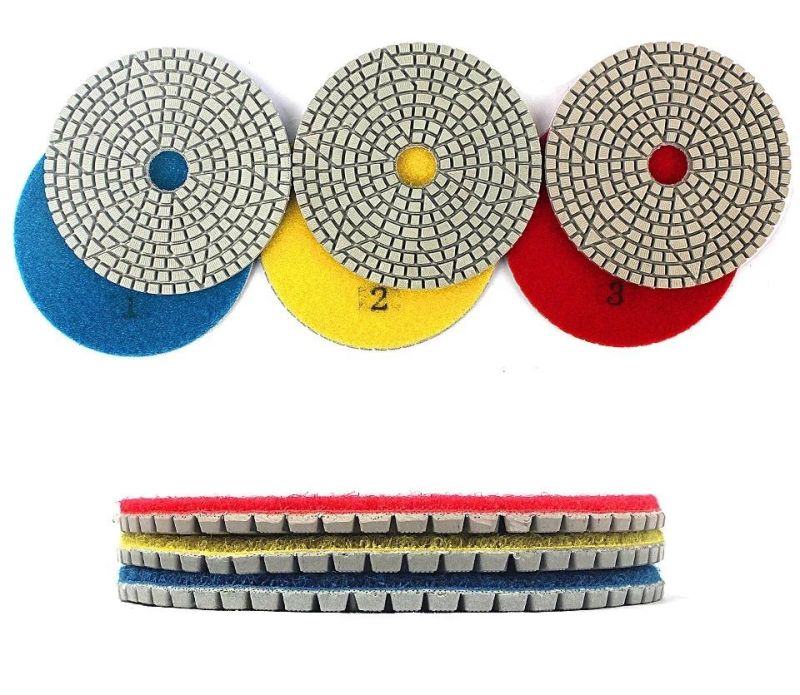 4inch Resin Diamond Tool 3 Step Polishing Pad Abrasive Disc Wheel