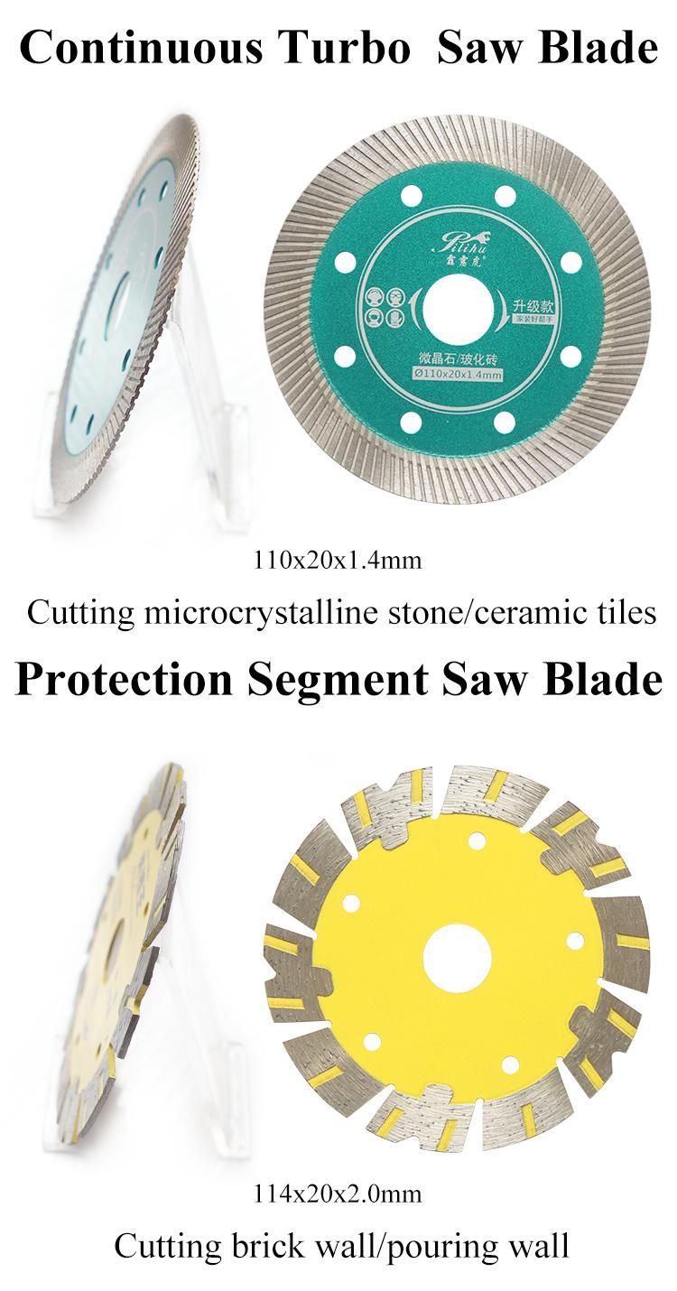 Turbo Hot Press Concave Curved Diamond Cutting Saw Blades for Stone