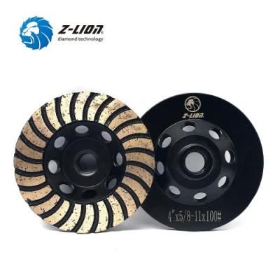 High Quality 4 Inch Concrete Turbo Diamond Grinding Cup Wheel