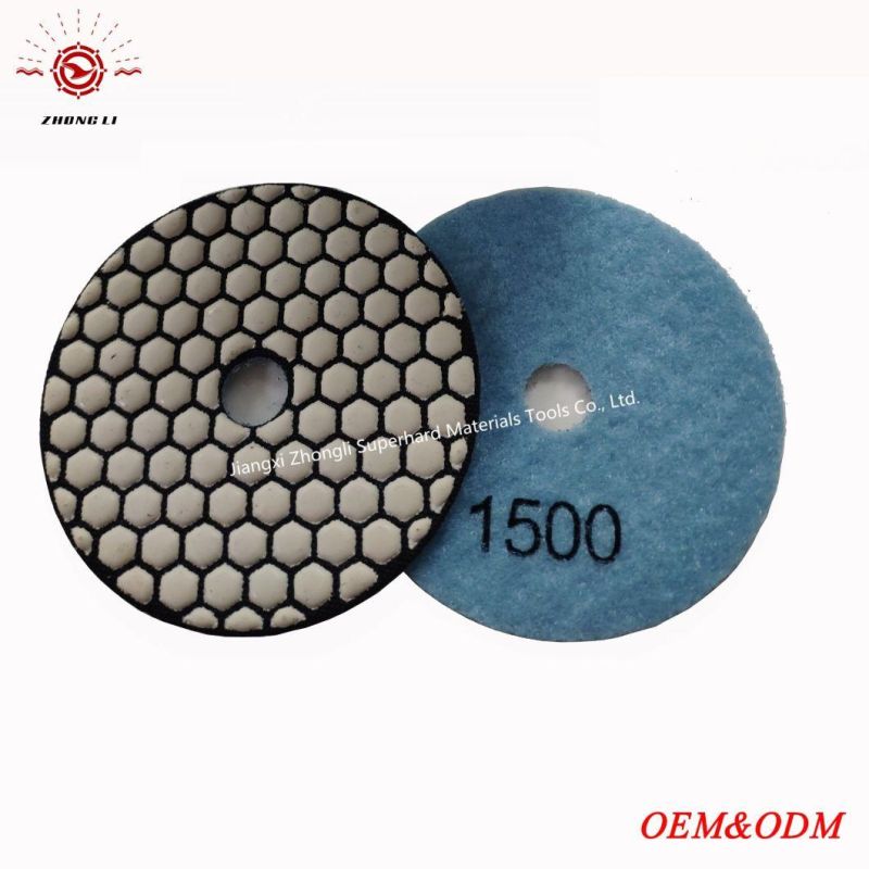 Flexible Resin Dry Diamond Floor Polishing Pads for Granite Marble