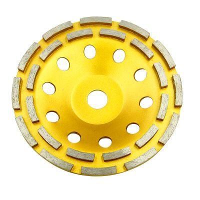 7 Inch 180 mm Double Rows Diamond Grinding Cup Wheel for Polishing Concrete