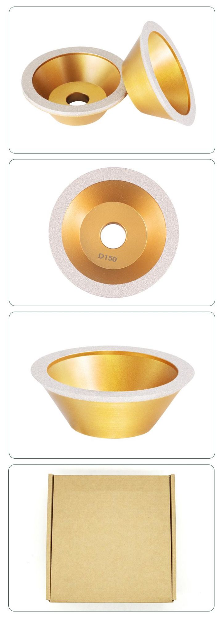 Bowl Shaped Brazed Diamond Grinding Wheel