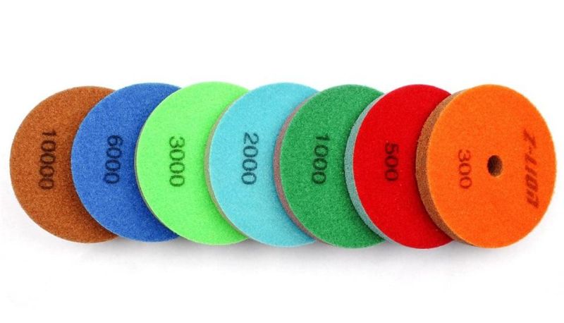 3" Diamond Nylon Fiber Sponge Polishing Pads for Stone Concrete Floor Grinding Cleaning