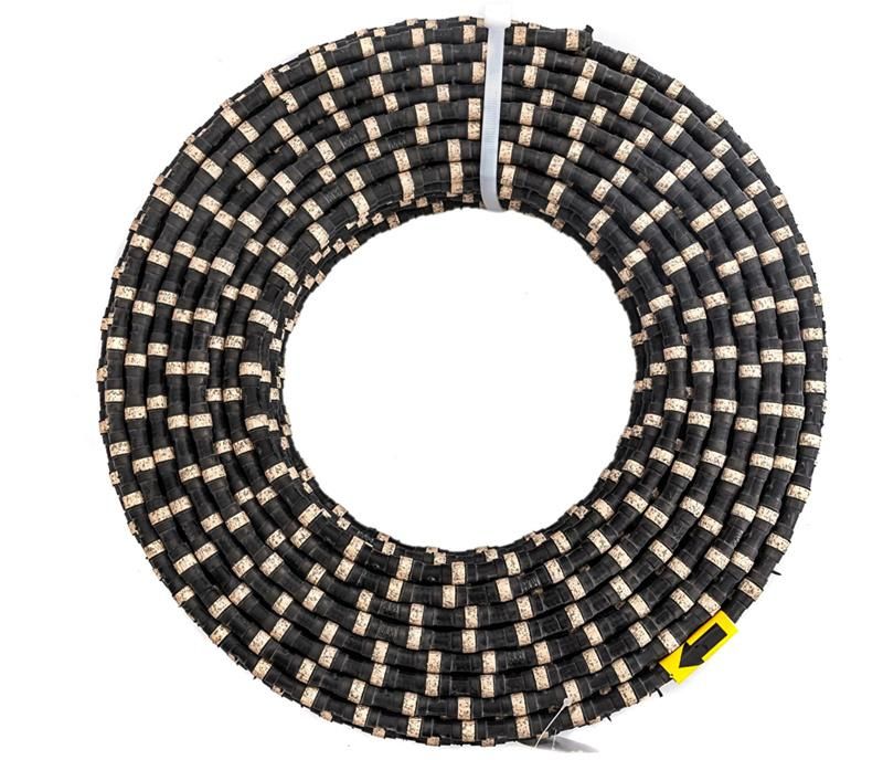 Granite Quarry Cutting 11.5*6.5 mm Rubber Coating Diamond Wire Saw