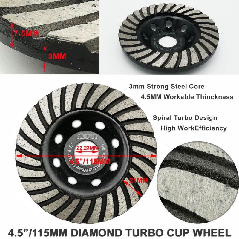 Diamond Turbo Row Grinding Cup Wheel for Concrete Masonry and Some Other Construction Material