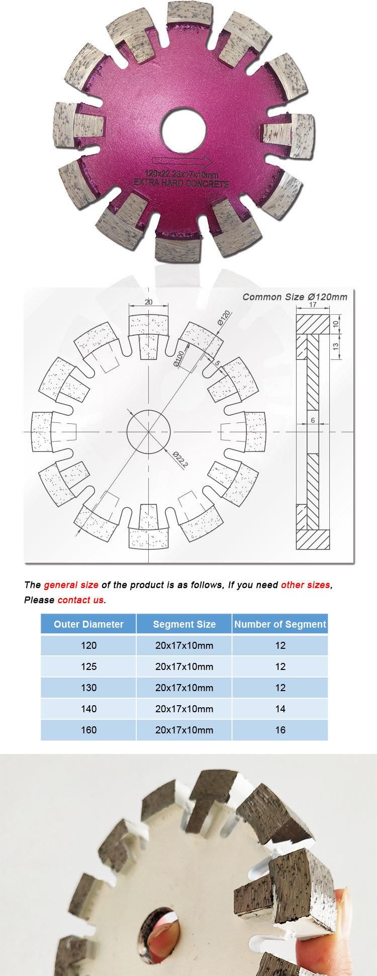 130mm Floor Heating Tools Saw Blade for Hard Soft Concrete